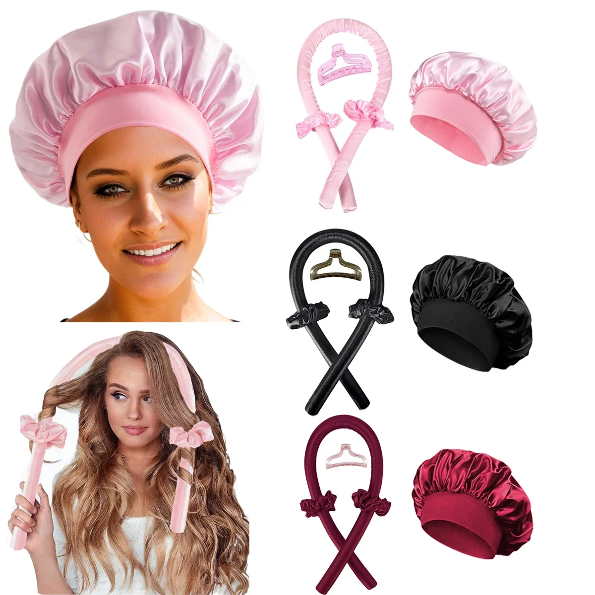 Hair Curling Wand - Bando tongkat pengeriting tanpa panas, rol