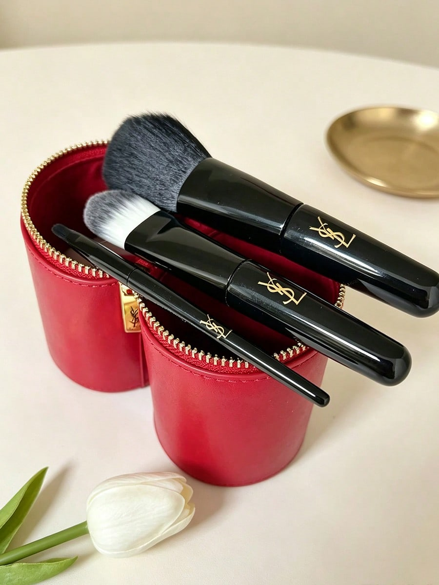 Ysl Beauty Makeup Set - Set Kuas Makeup YSL, Kotak Silinder