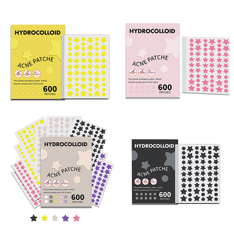 Beauty Makeup Tool - 600Pcs/set Plester Jerawat Bintang Warna-warni Tak