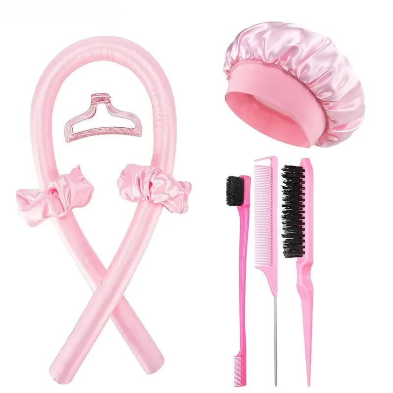 Hair Curling Wand - Set Curling Iron Tanpa Panas 8