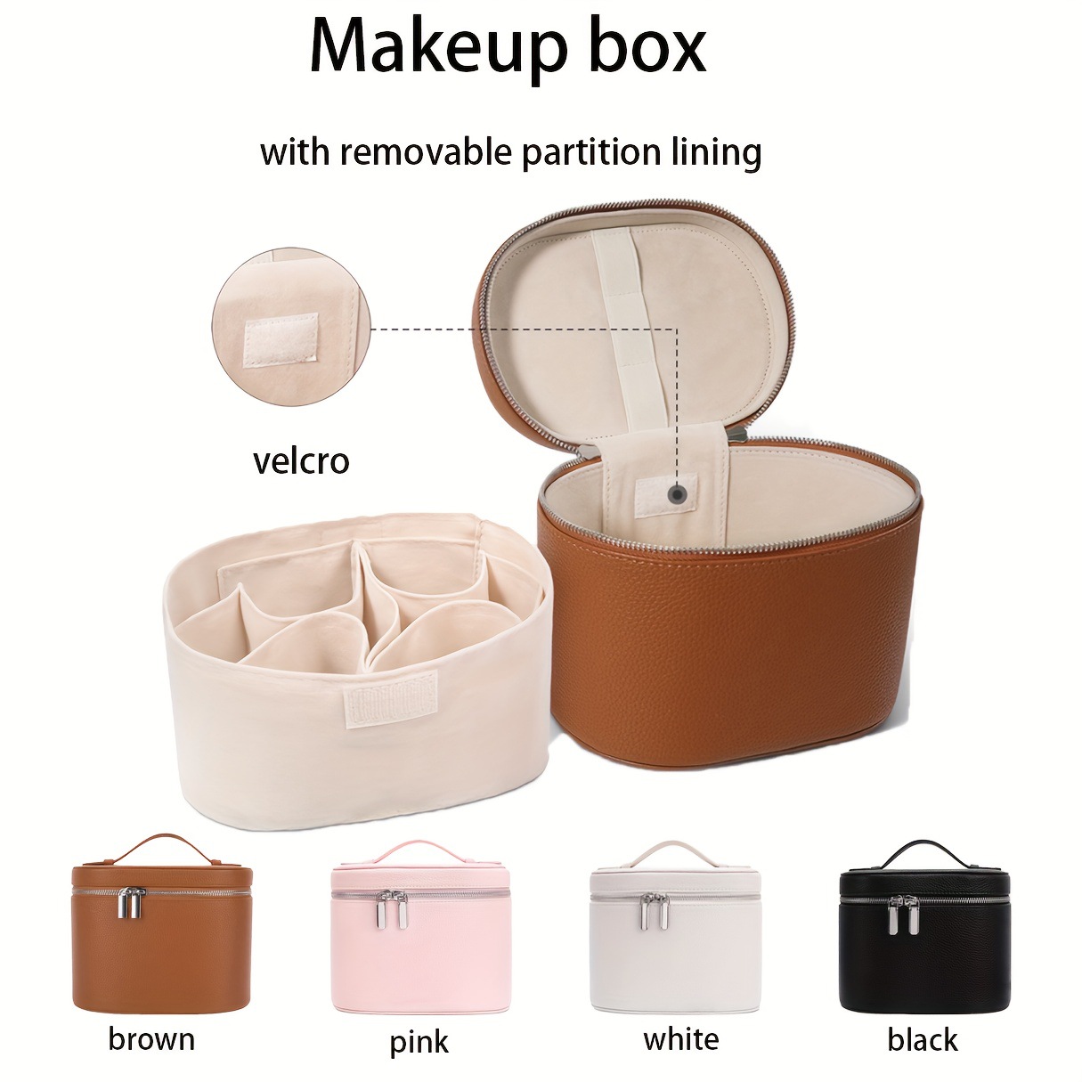 Beauty Makeup Women - Tas Makeup Kulit PU Kapasitas Besar
