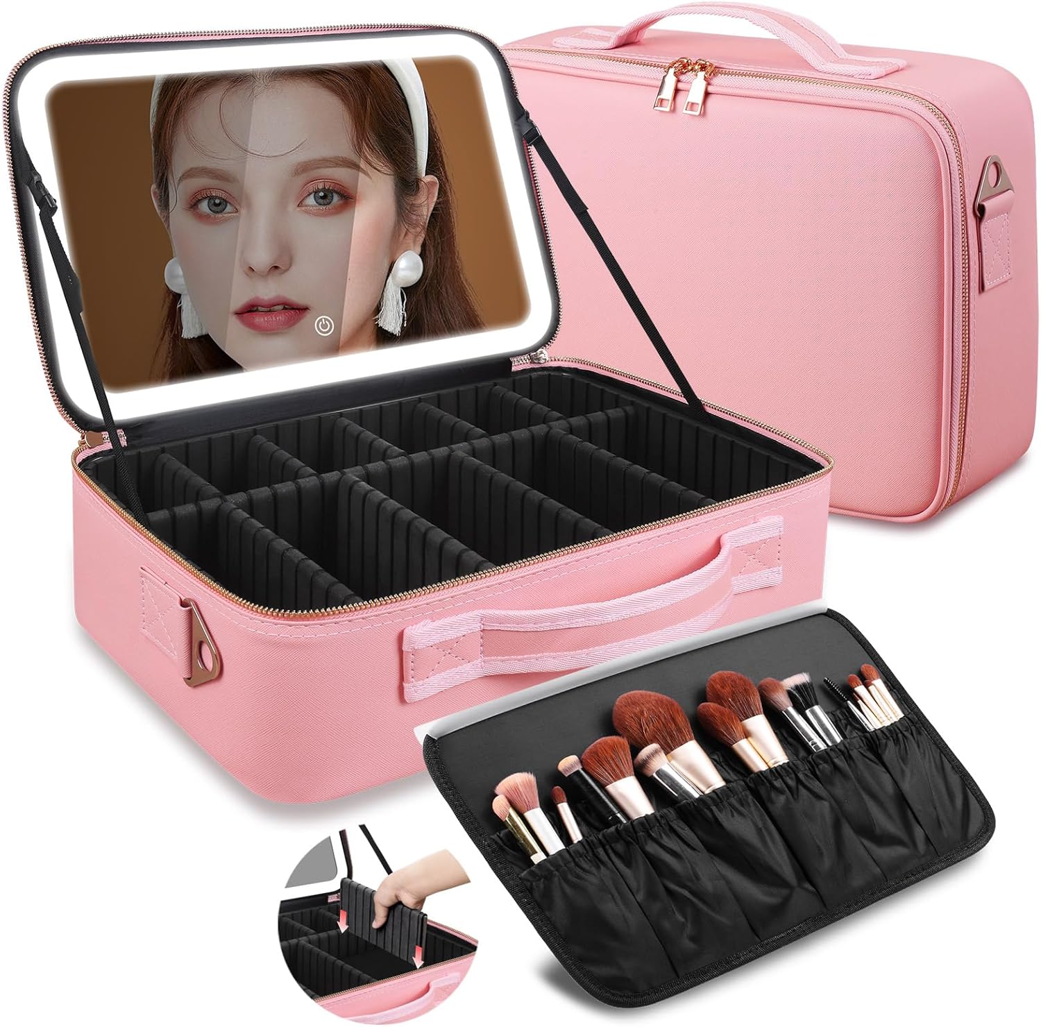 Beauty Makeup Women - Tas Makeup Kapasitas Besar 15''X11'' dengan