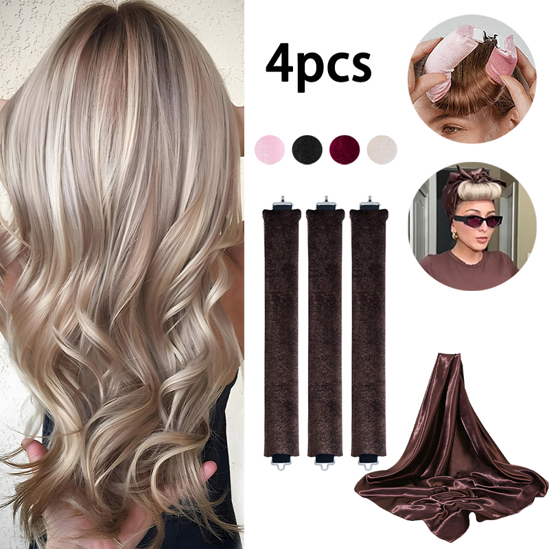 Hair Curling Wand - 4pcs Alat Pengeriting Rambut Tanpa Panas