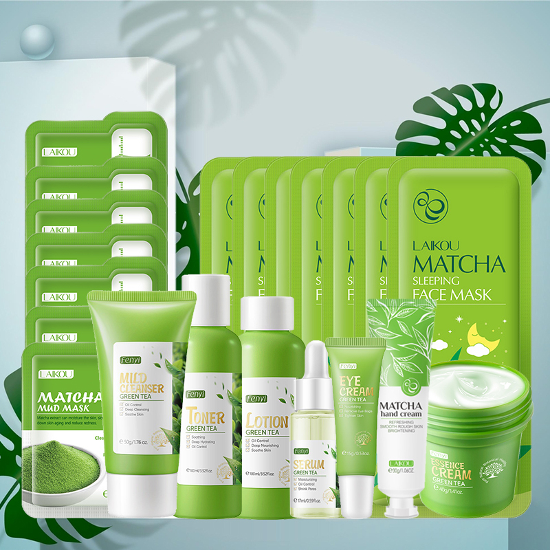 Perawatan Kulit Teh Hijau Kit  - Beauty Makeup Cream ulasan dan harga