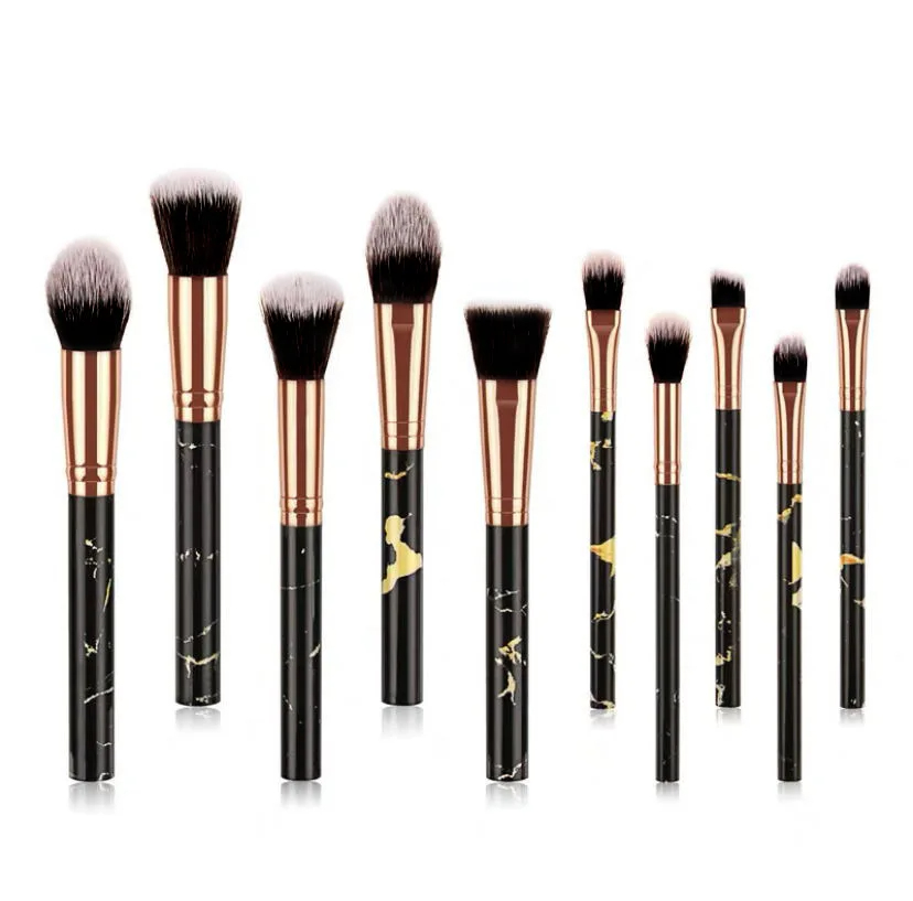 10Pcs Kuas Makeup Marmer untuk - Beauty Queen Makeup ulasan dan harga