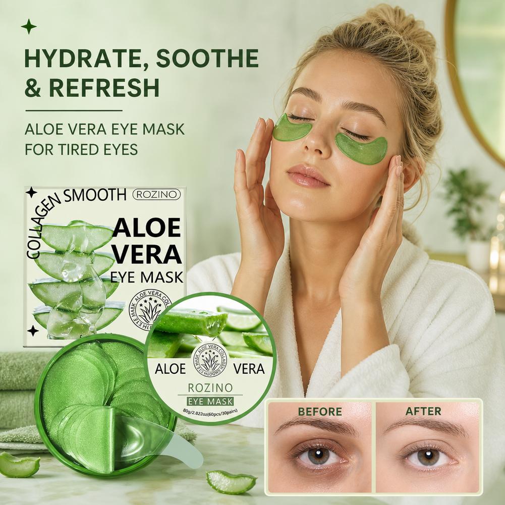 60pcs Masker Mata Kolagen Aloe - Collagen Eye Patch ulasan dan harga