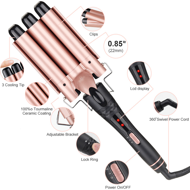 Set Curling Iron 5 in 1 yang D - Hair Curling Wand ulasan dan harga
