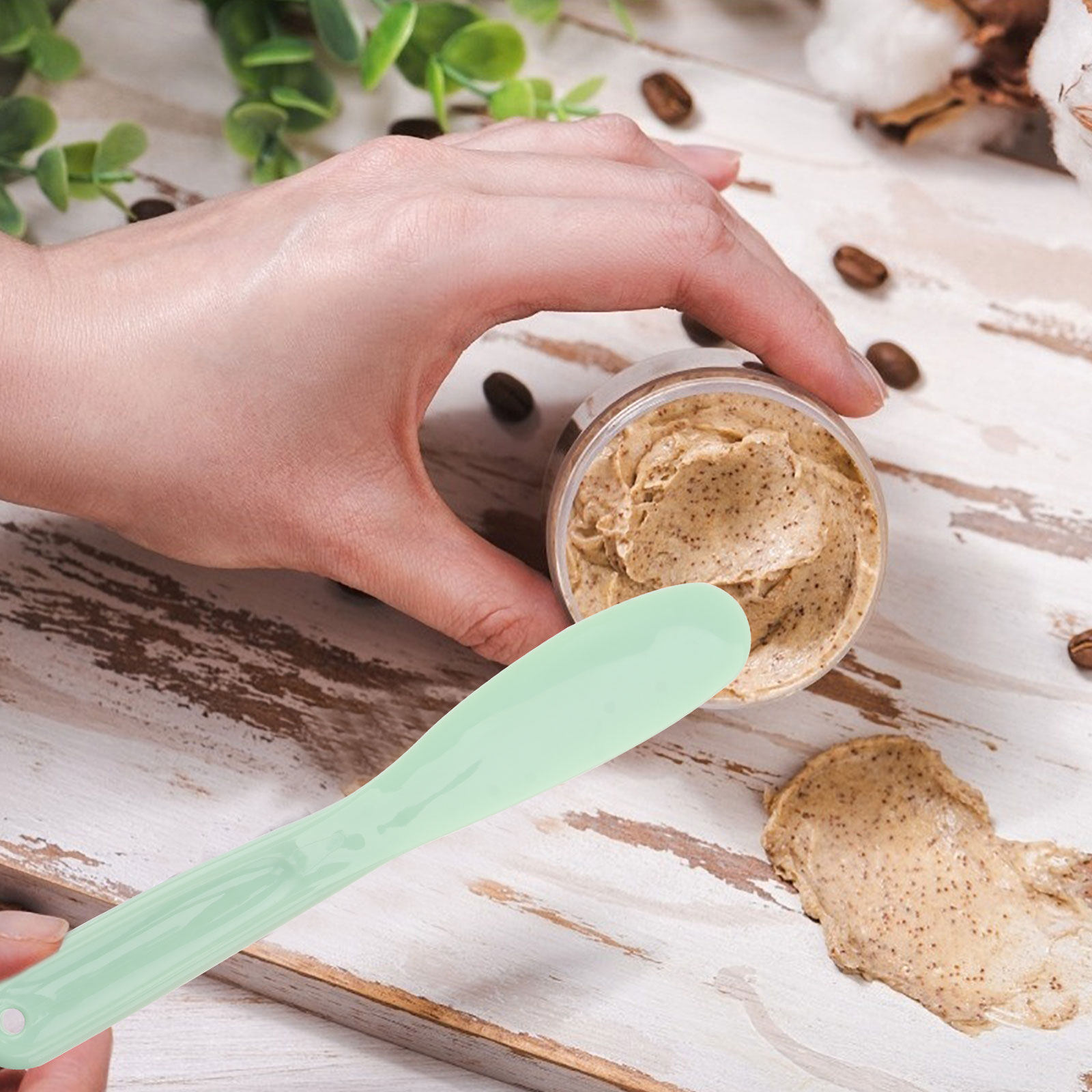 1Set Spatula Makeup Plastik un - Beauty Makeup Cream ulasan dan harga