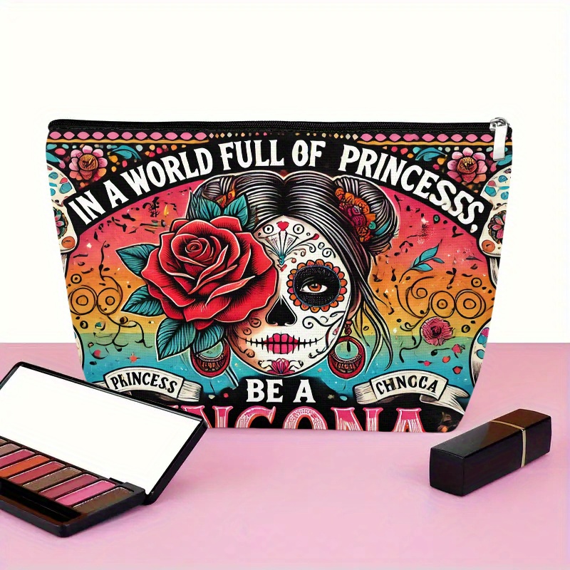 Tas kosmetik bunga dan tengkor - Beauty Makeup Women ulasan dan harga