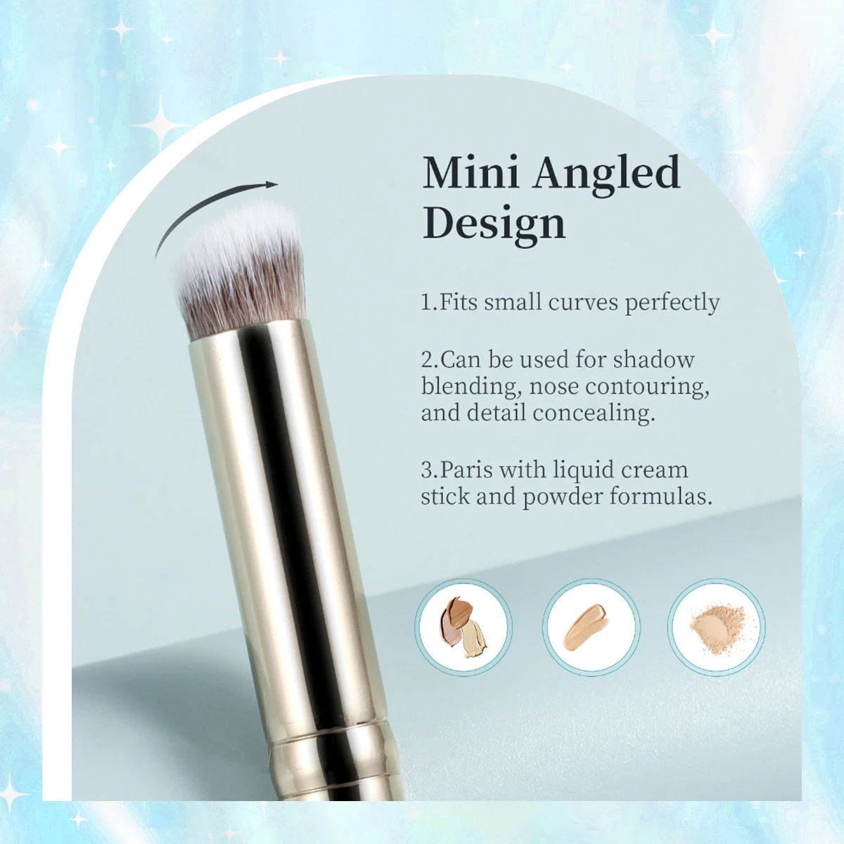 Kuas Rias Concealer Bersudut R - Beauty Queen Makeup ulasan dan harga