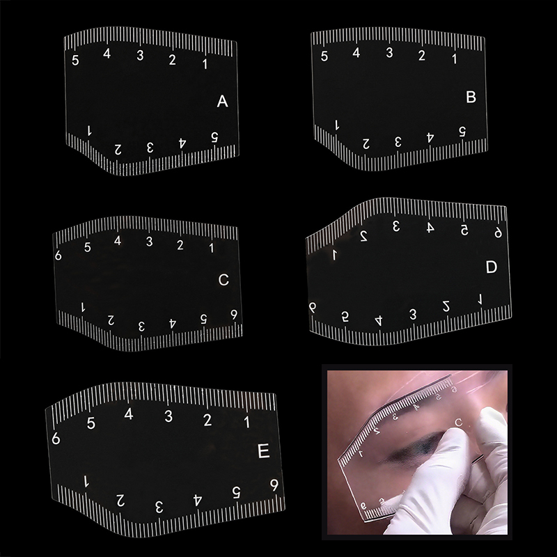 【M】5Pcs Stencil Pembentuk Alis - Beauty Makeup Design ulasan dan harga