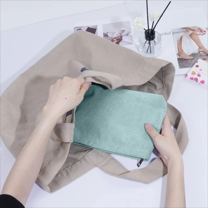 Tas Kosmetik Travel Corduroy T - Beauty Makeup Women ulasan dan harga