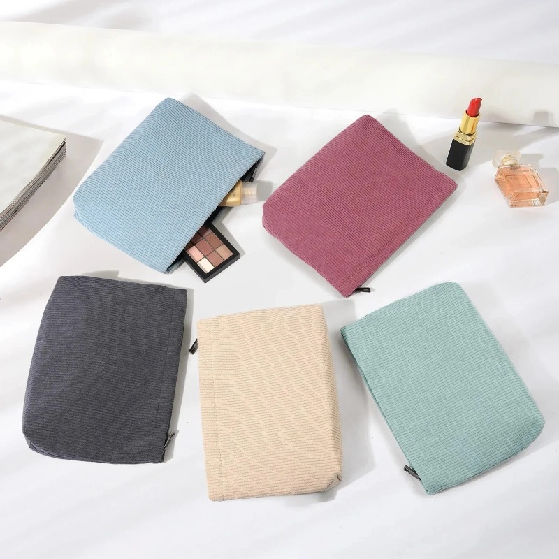Tas Kosmetik Travel Corduroy T - Beauty Makeup Women ulasan dan harga